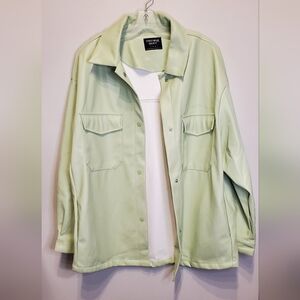 353. Streetwear Society Faux Leather Shacket